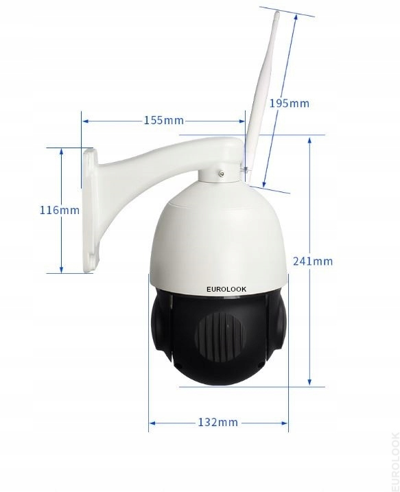 Kamera IP WIFI zewnętrzna obrotowa 20X ZOOM 5Mpx Klasa szczelności kamery IP66
