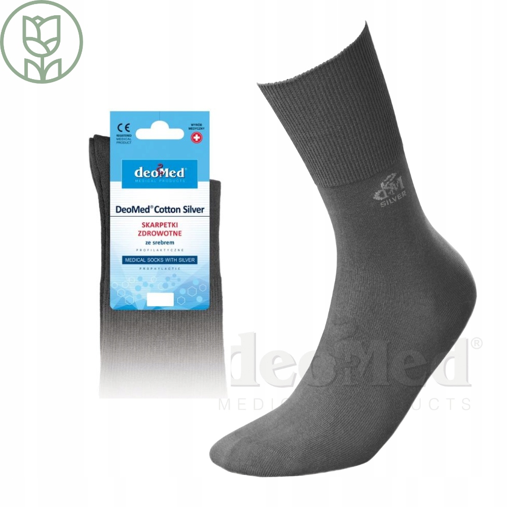 

Skarpety ze srebrem Cotton Silver c Szare 43-46