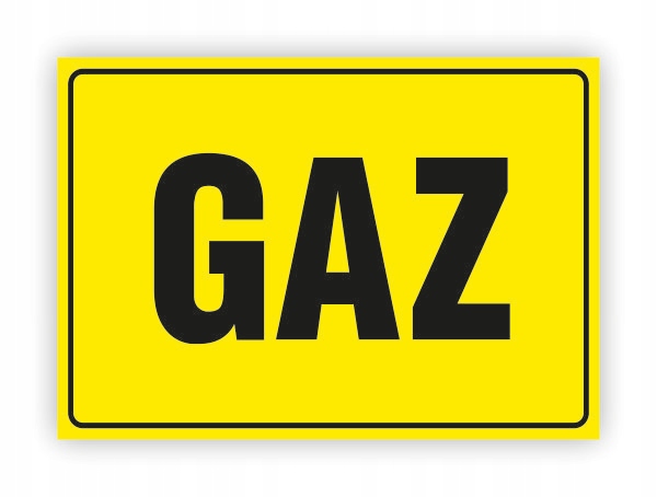 

Naklejka Bhp Gaz oznaczenie skrzynki gazu