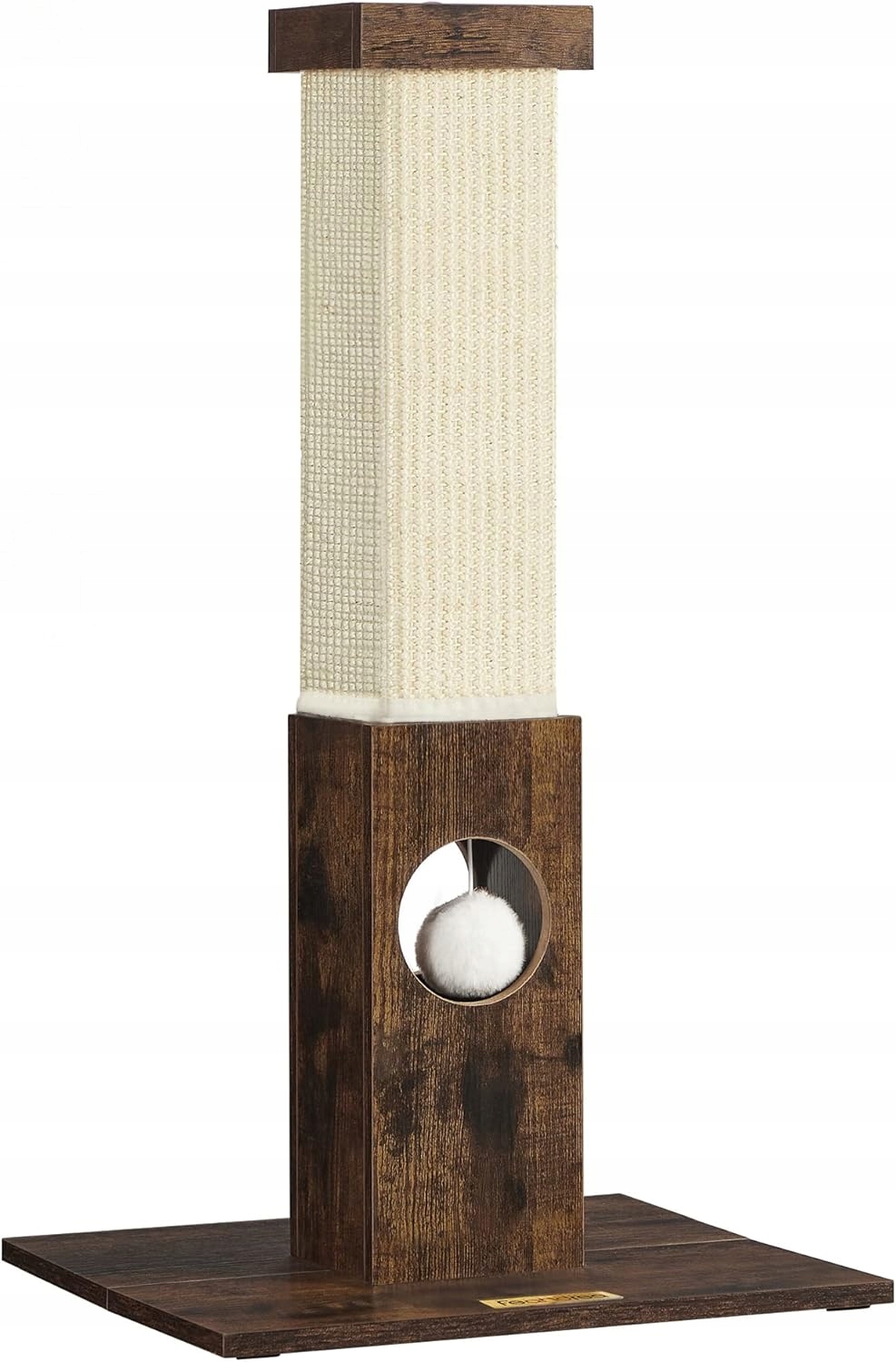 Levně Feandrea Škrabadlo pro kočky 73 cm vysoký sisalový sloupek vintage hnědý