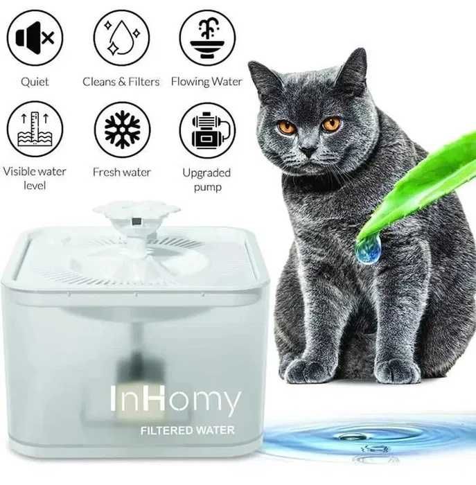 Levně Fontána napáječka miska pro kočky pro psa InHomy vodní filtr čerstvá voda!!