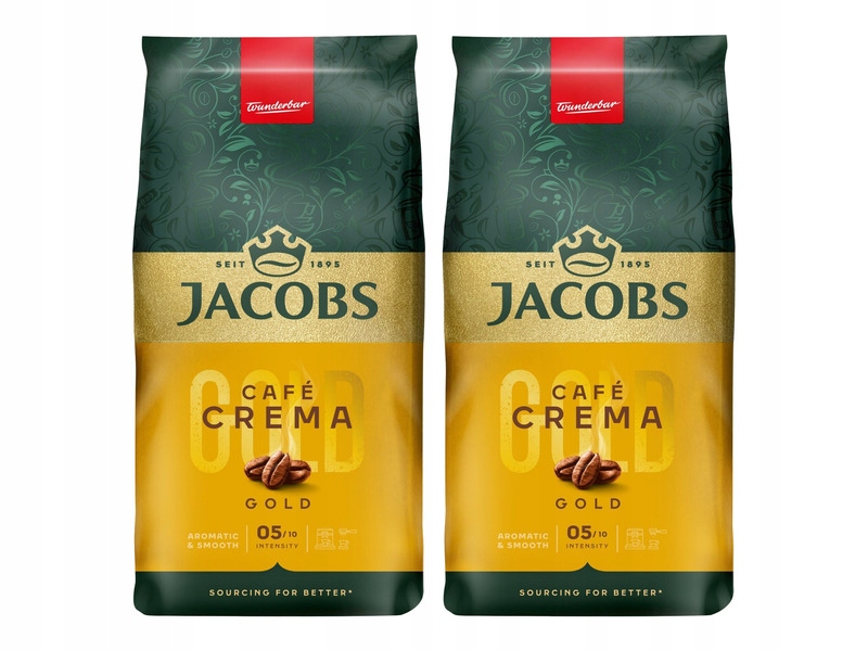 Kawa ziarnista Jacobs Crema Gold 2 x 1 kg