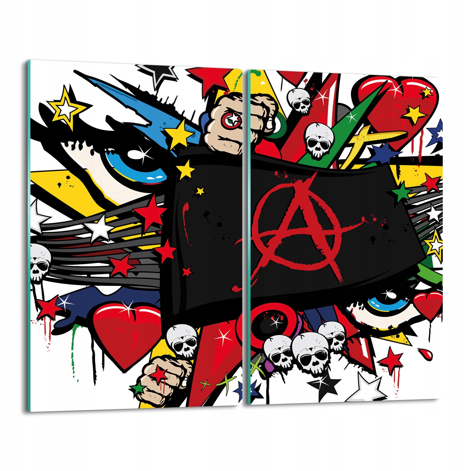 

osłona płyty kuchennej Graffiti pop art 2x 30x52