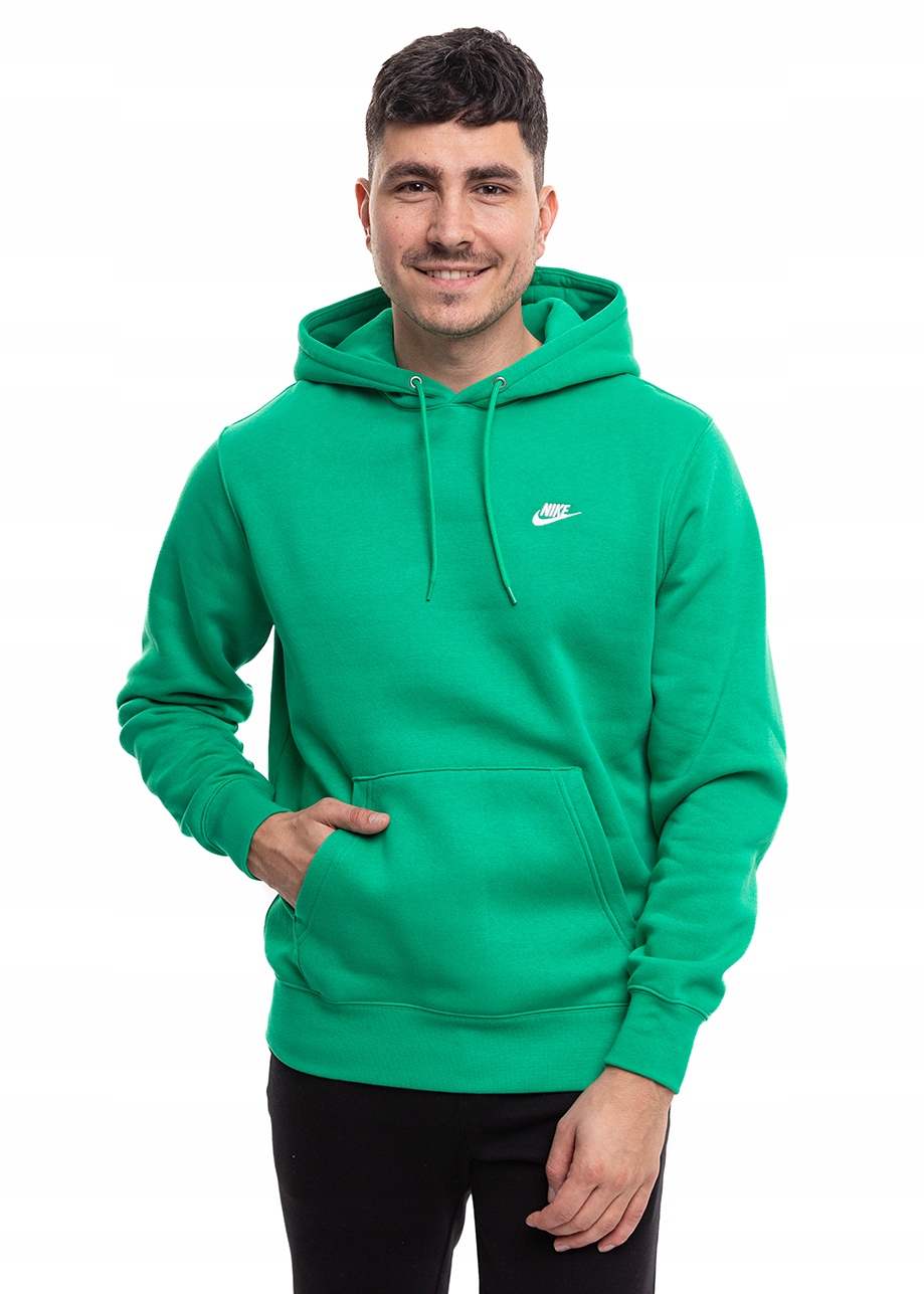 Pánská Mikina Nike Club Bb s kapucí Sportovní tepláková na každý den Zelená M