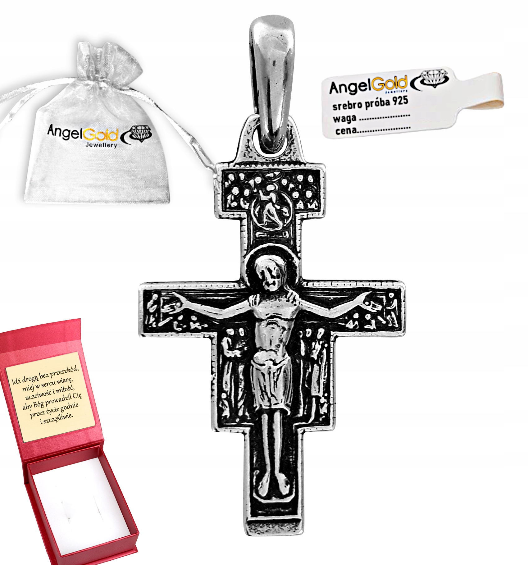 Stříbrný Kříž Svatého Damiana Stříbro 925