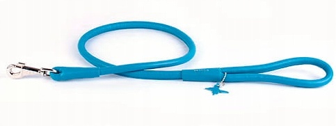Levně Collar vodítko kožené modré 8mm 183cm