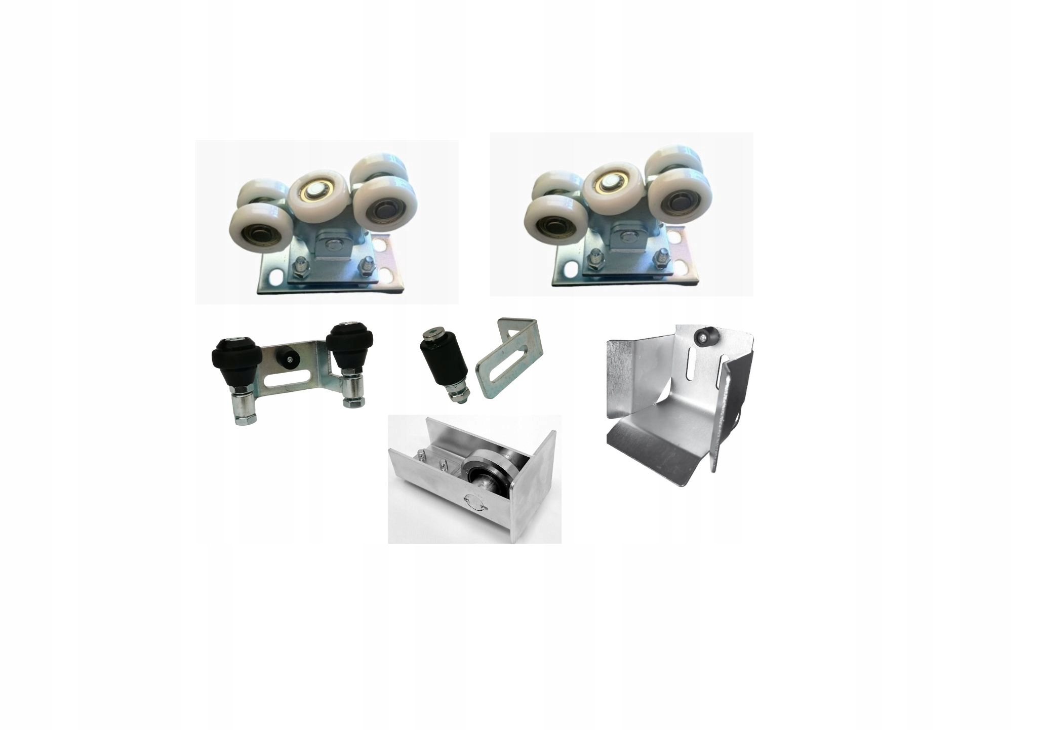 Pojízdný vozík 5 rolí teflon Kolečko pro bránu 80x80x5 komplet