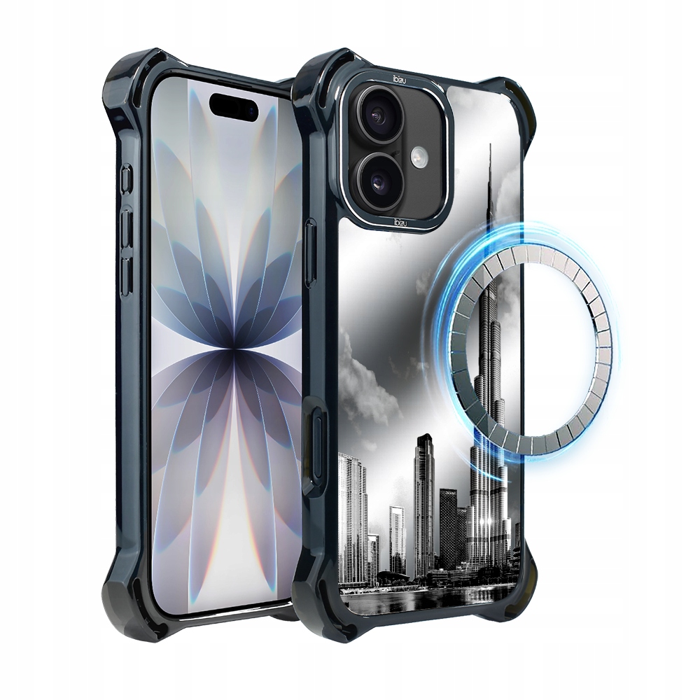 Pouzdro Ibizu DropGuard Ultra iPhone 17 s MagSafe, Noir City, Burj Khalifa
