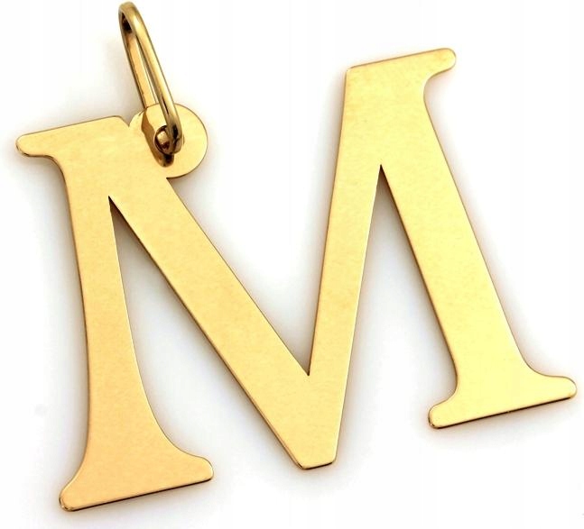 Zlatý přívěsek 585 elegantní velké písmeno M 3.01 g přívěsek na řetízek