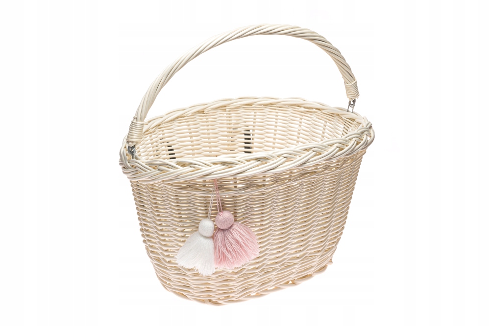 Proutěný koš Na Kolo Proutí přední Ecru