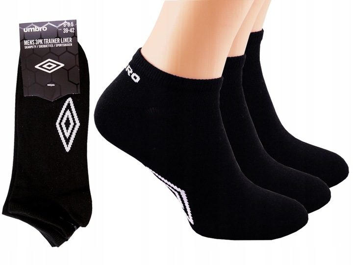 Ponožky Umbro Kotníkové Ponožky 3 Páry bavlněné vel. 43-46