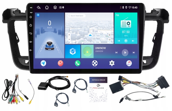 Rádio Navigácia Android Carplay Peugeot 508 4GB 64GB Sim