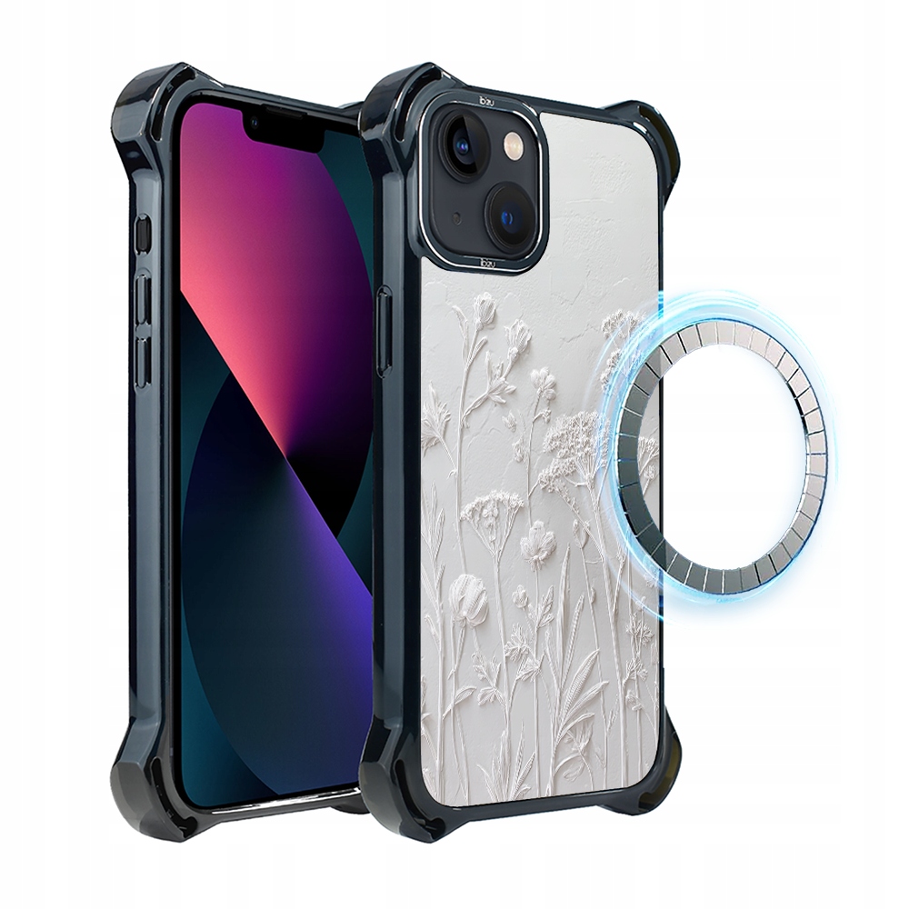 Pouzdro pro iPhone 13 Ibizu DropGuard Ultra s MagSafe, sušené polní květy