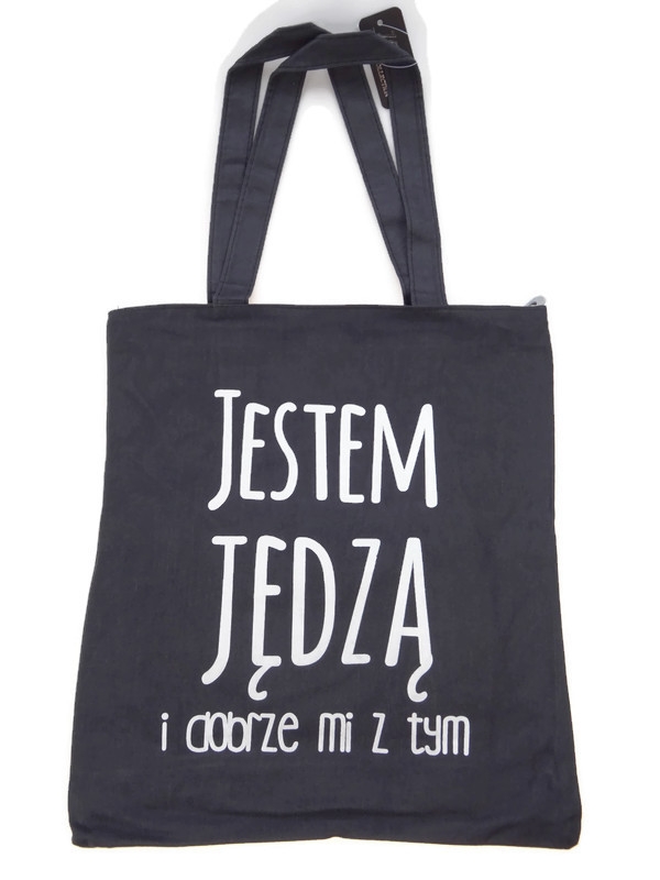 

Torba z nadrukiem Jestem Jędzą I Dobrze MI Z Tym
