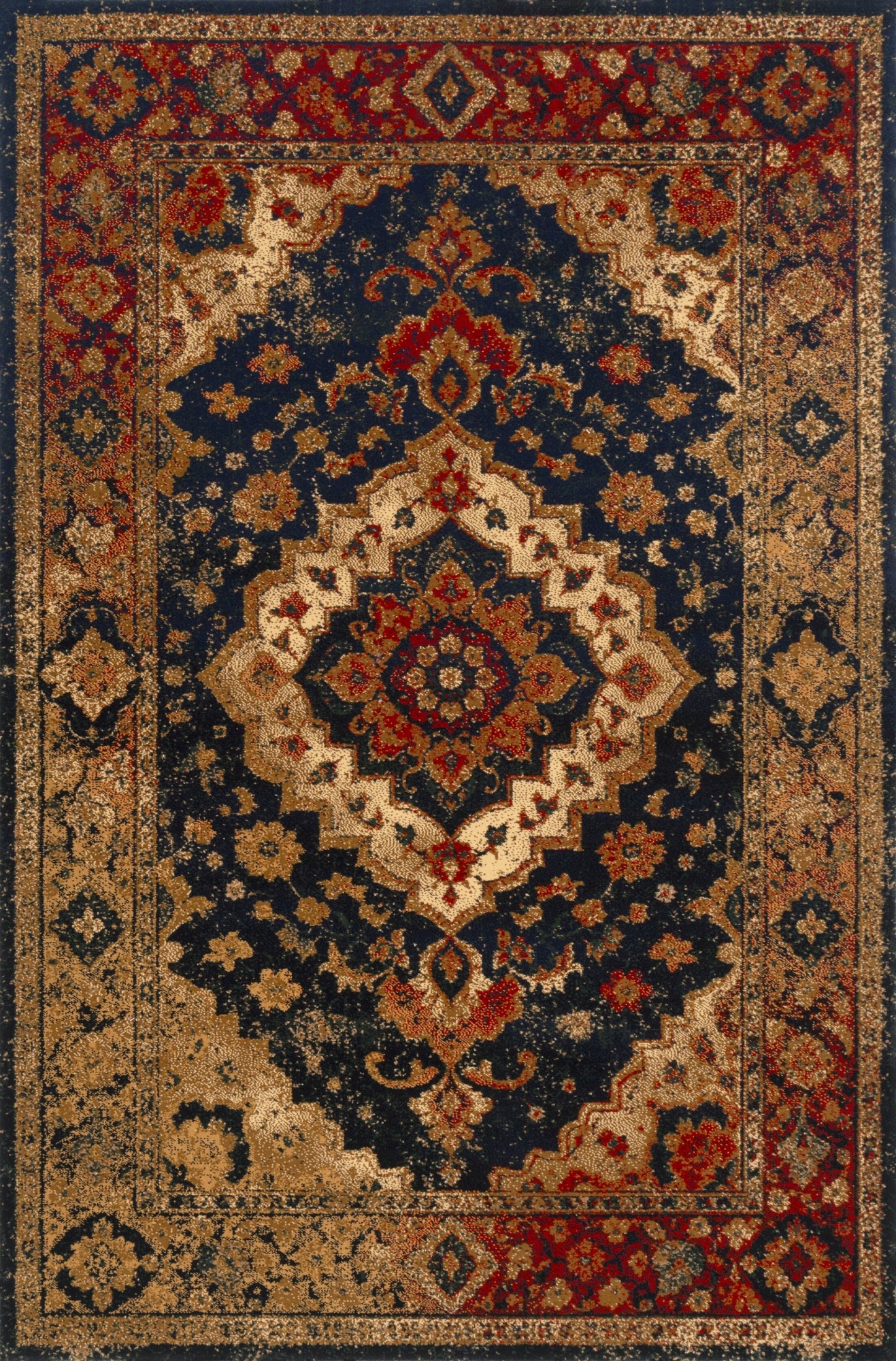 Dywan do salonu wełniany brązowy prostokątny 133x190cm Agnella