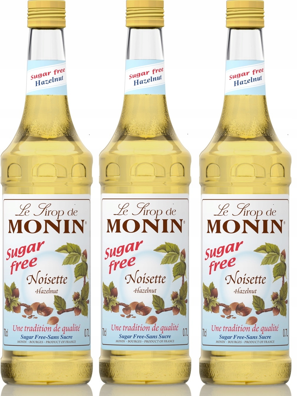 3x Syrop Monin Orzechowy bez cukru