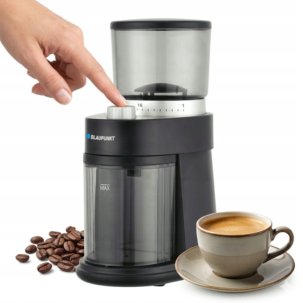 Młynek elektryczny Blaupunkt FCM501 Duży XL Regulacja Mielenia 200 W czarny