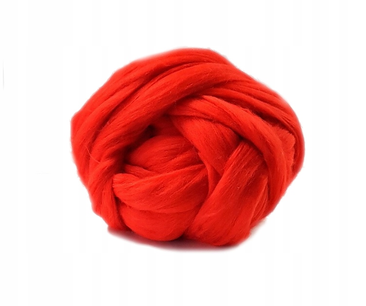 Česací vlna Merino 22-24mic J. Červená 500g