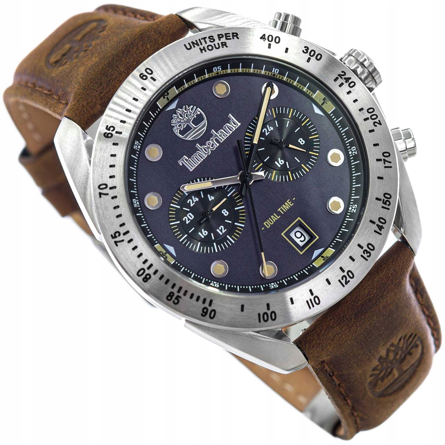 Pánské Hodinky Timberland TDWGF2230503 Carrigan Hnědé Na Řemínku Datumovka