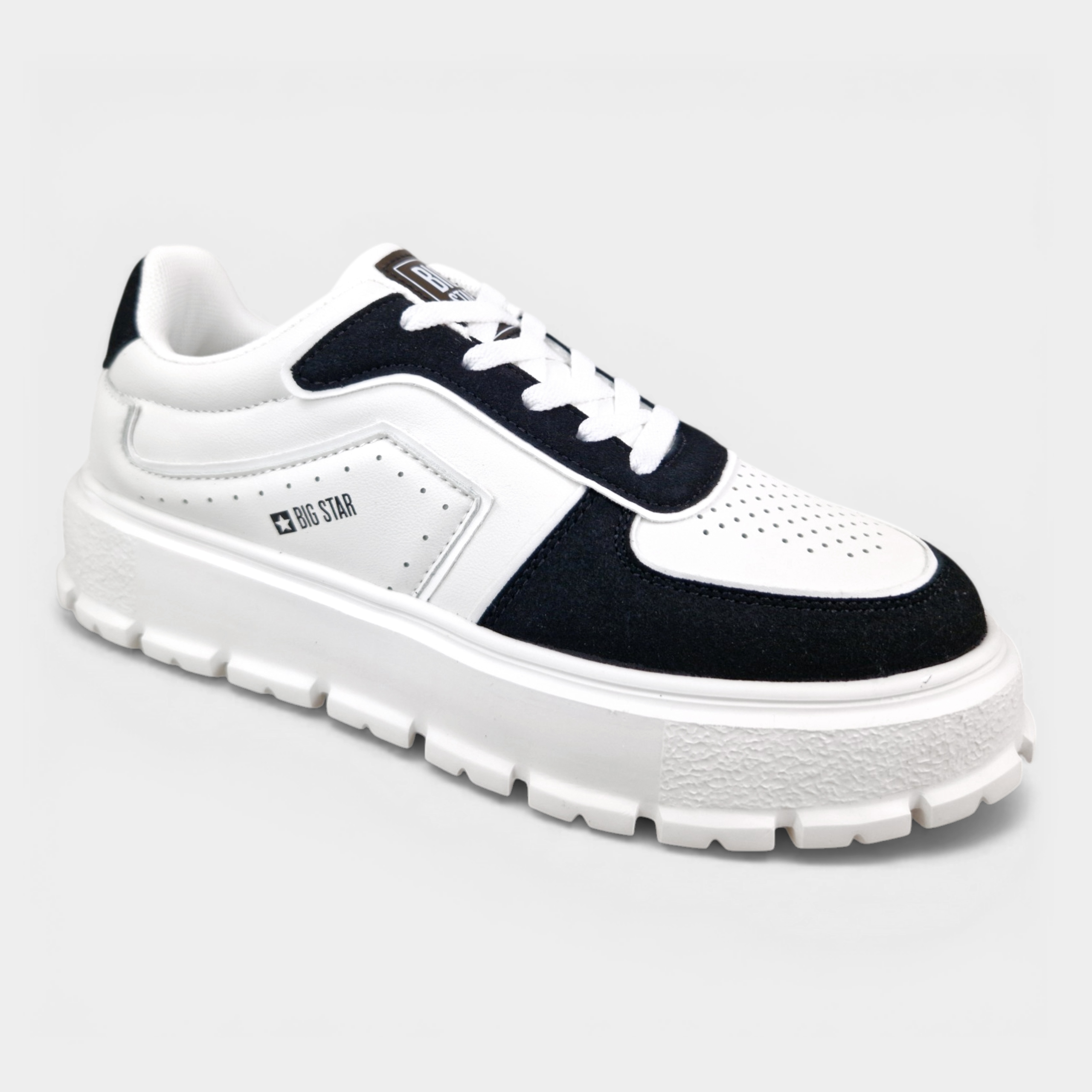 Buty Sportowe Damskie Big Star białe czarne Trampki Sneakersy NN274367 37