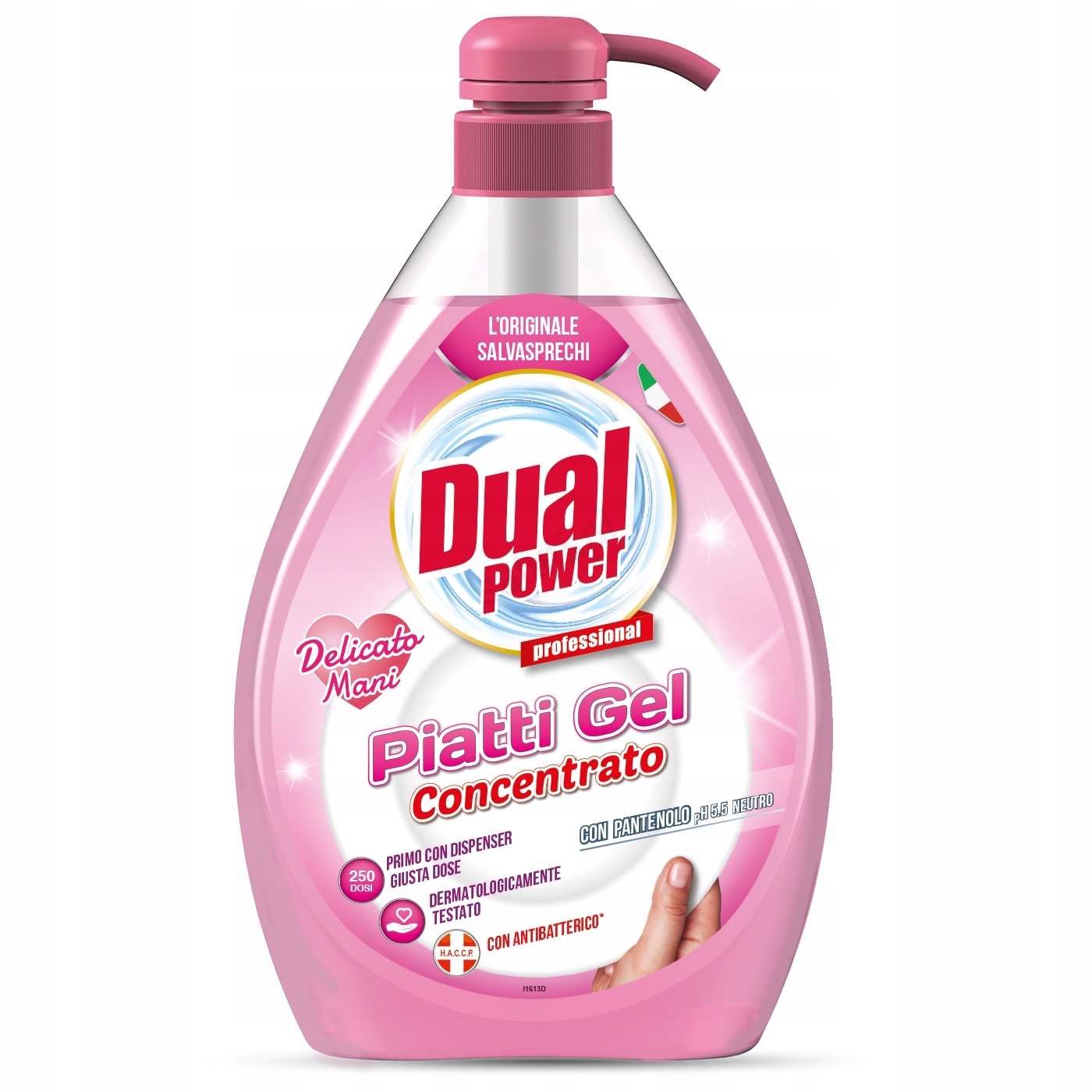 Levně 5X Dual Power Tekutý přípravek na nádobí Jemné Ruce Itálie 1L