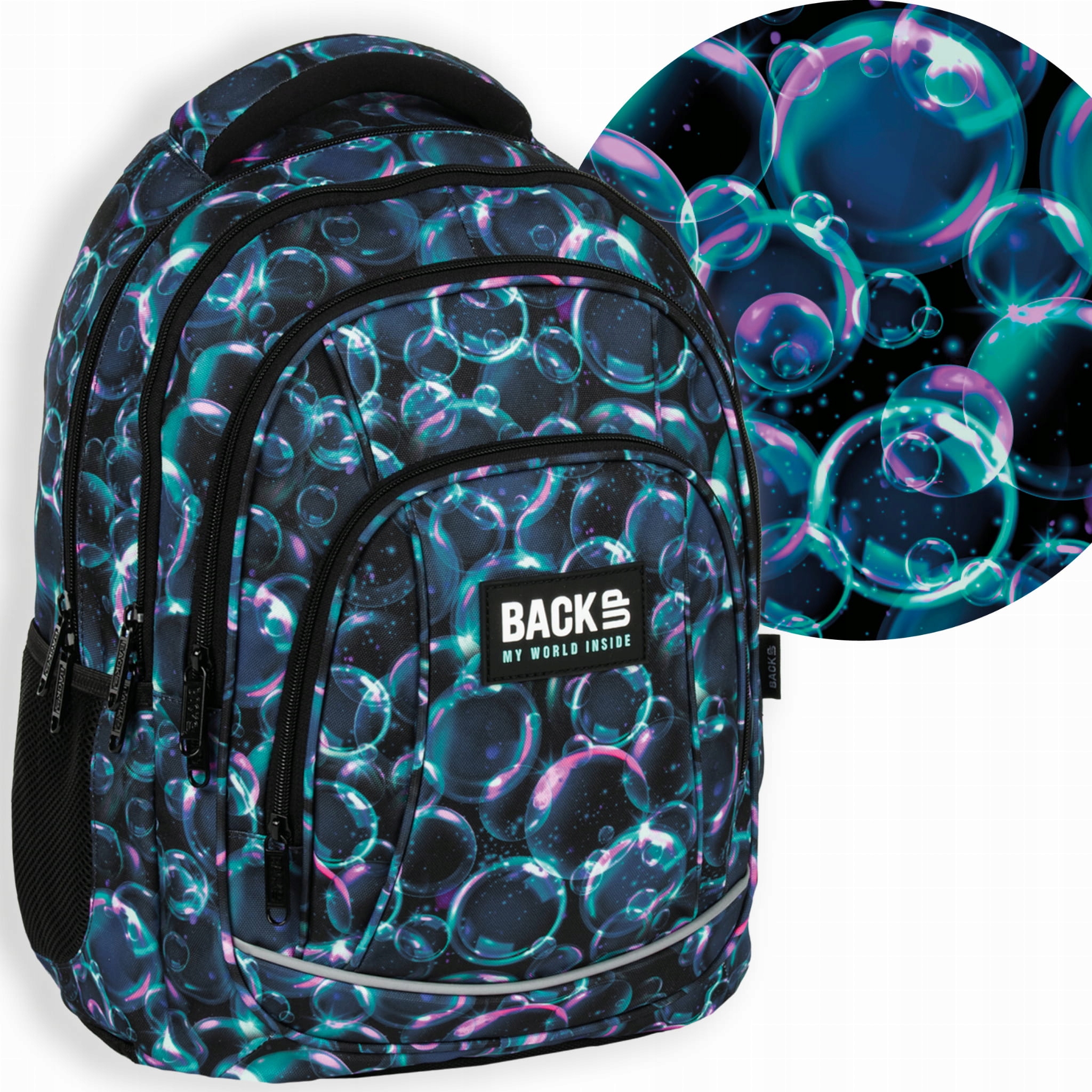 PLECAK BACKUP SZKOLNY BUBBLE BAŃKI DZIEWCZYNKA