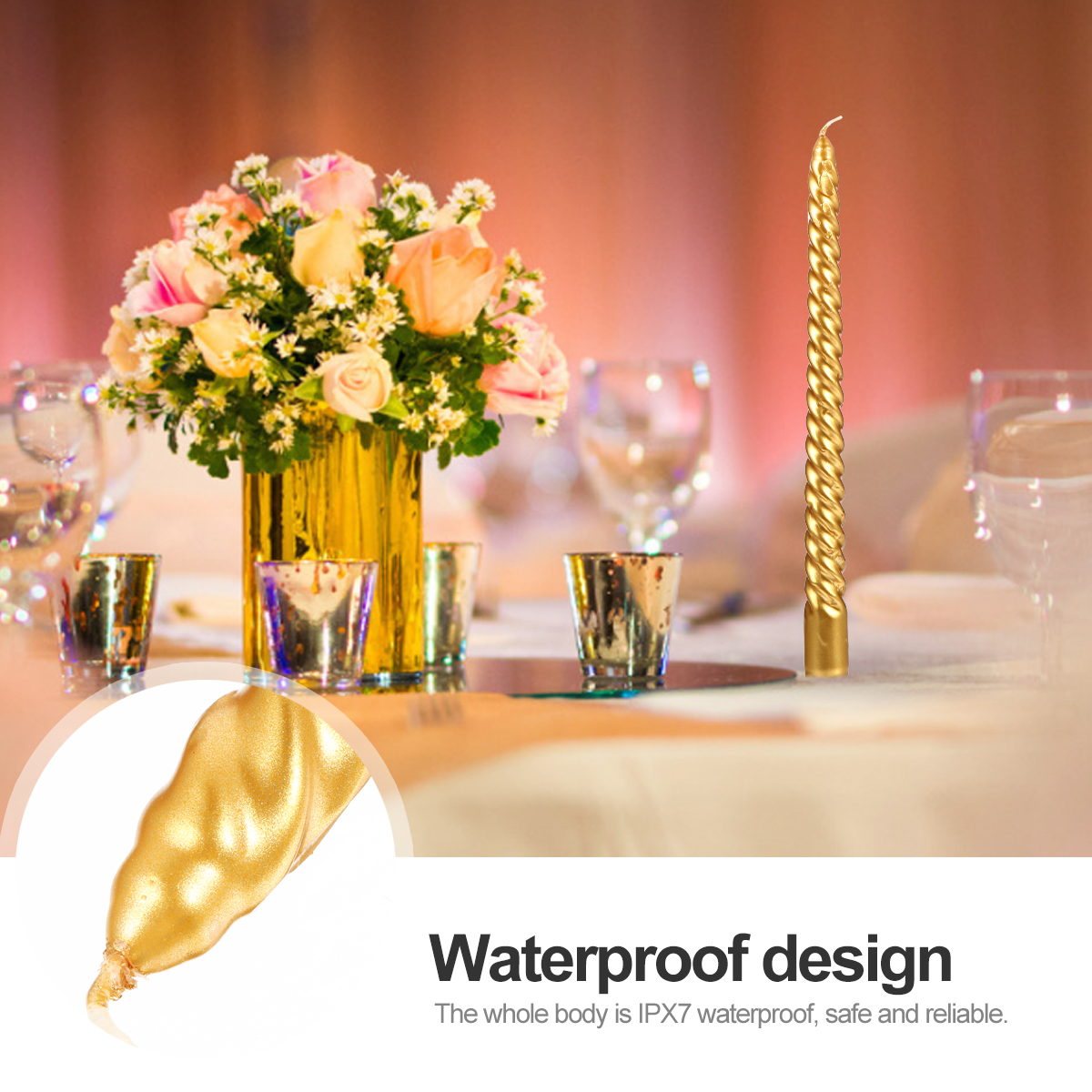 ŚWIECE SPIRALNE OZDOBANIE TAPEROWE GALWANICZNIE Marka bez marki