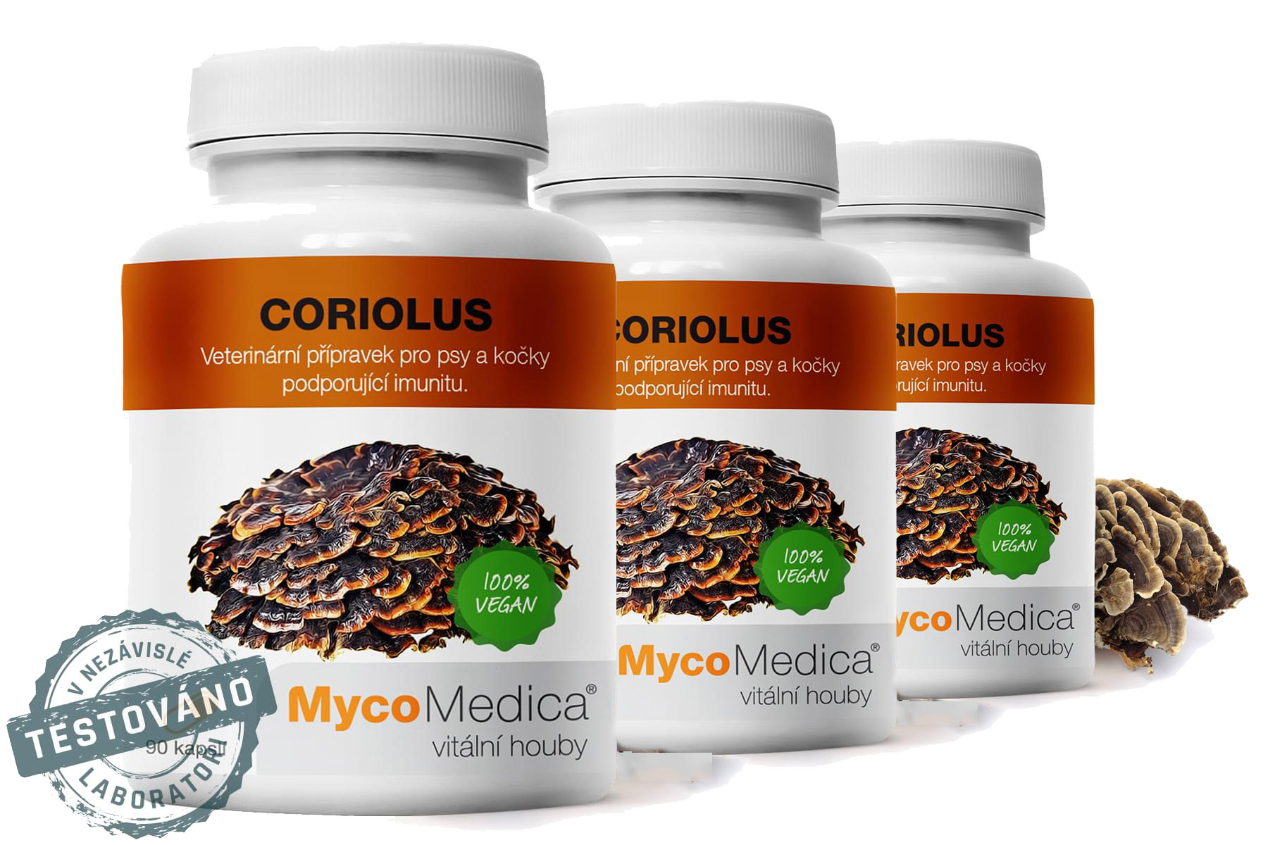 Levně MycoMedica Coriolus extract 40% 90 kapslí, 3-pack