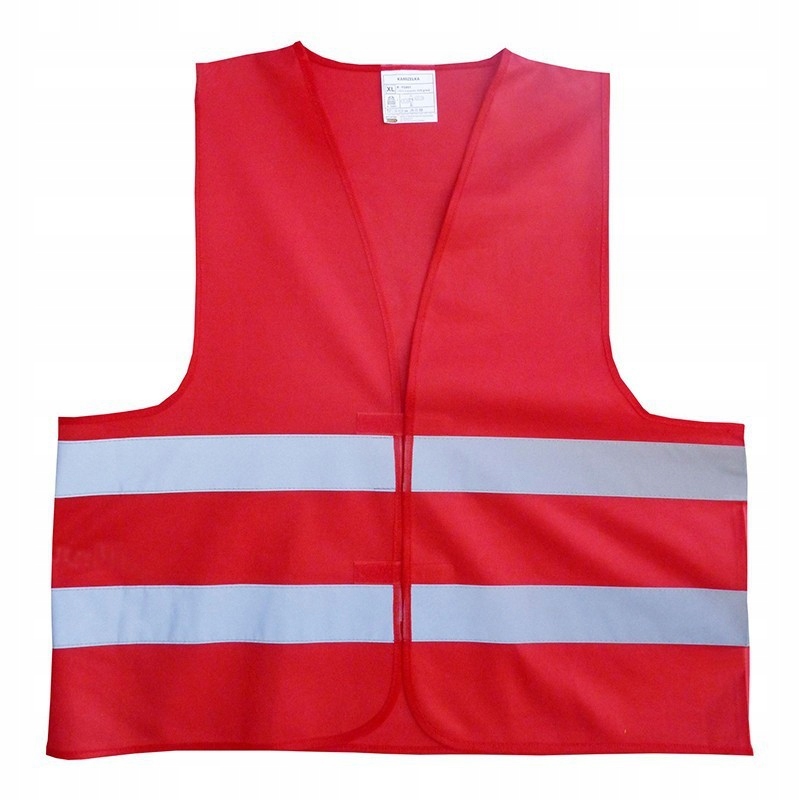 KAMIZELKA CZERWONA ODBLASKOWA HAKOWY SYGNALISTA Marka inna