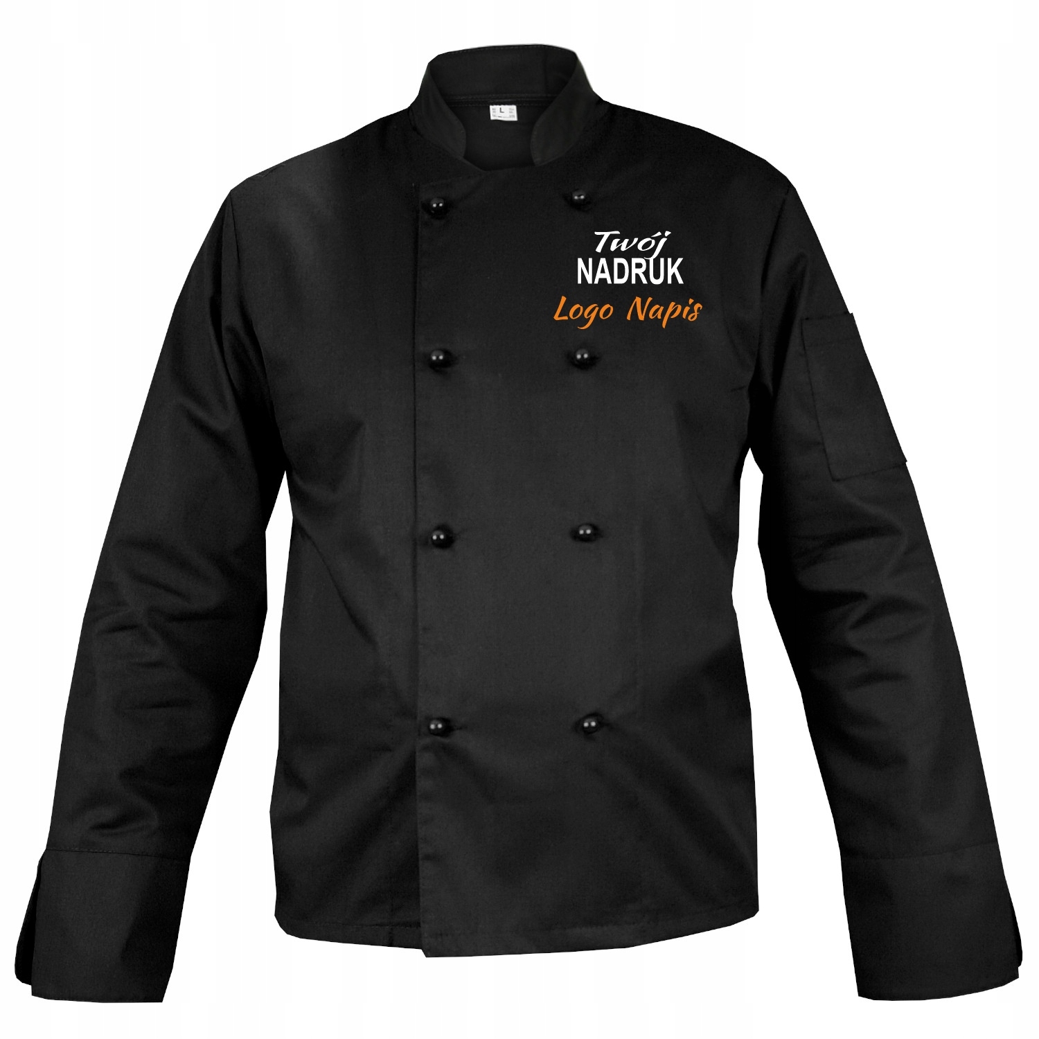 Mikina kuchařská mikina na knoflíky s vaším potiskem loga a nápisem vel. M