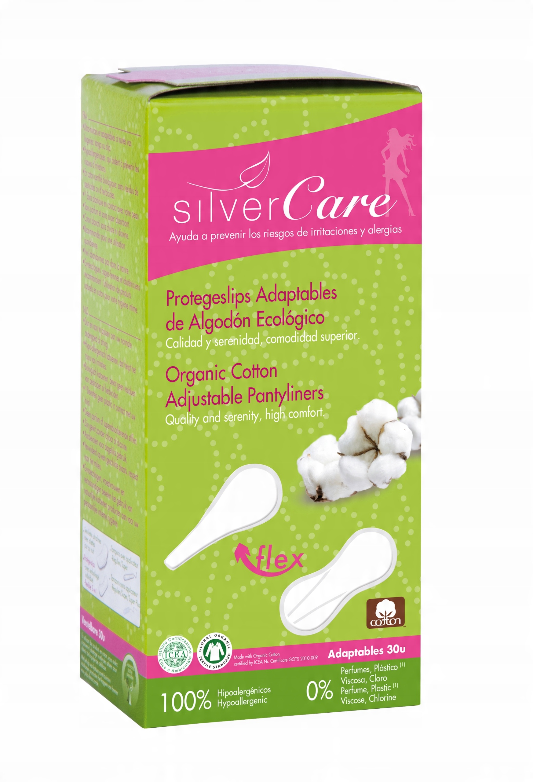 

SilverCare 100%BIO elastyczne wkładki higien 30szt