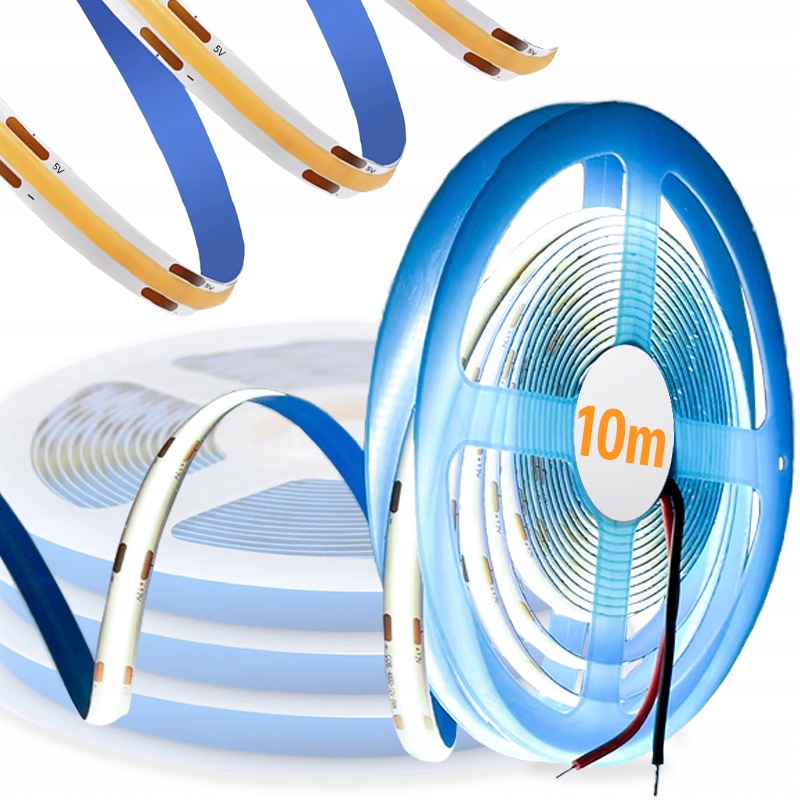 Energooszczędna Ledowa Taśma Led Cob Pasek 8mm Neon 24V Neutralny 4000K 10m