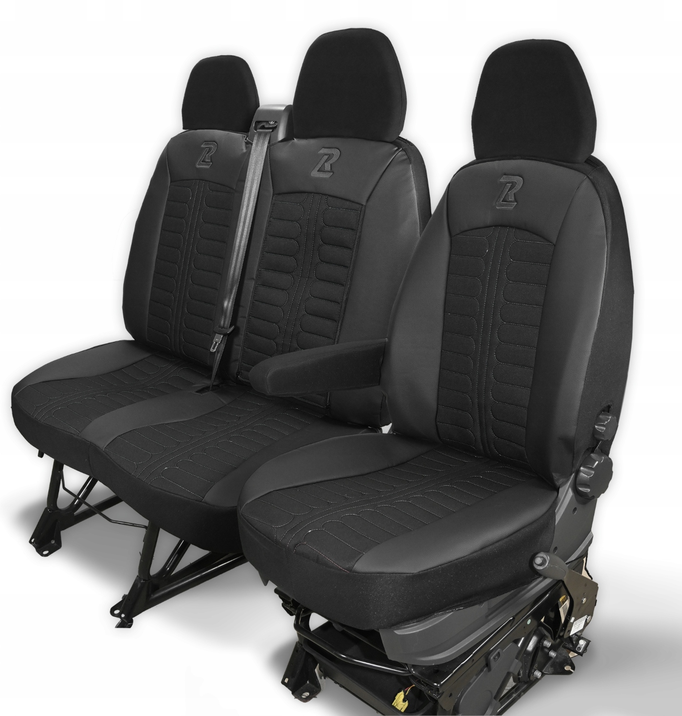 Potahy sedadel pro Fiat Ducato Opel Movano C Tornado 1+2 Černá