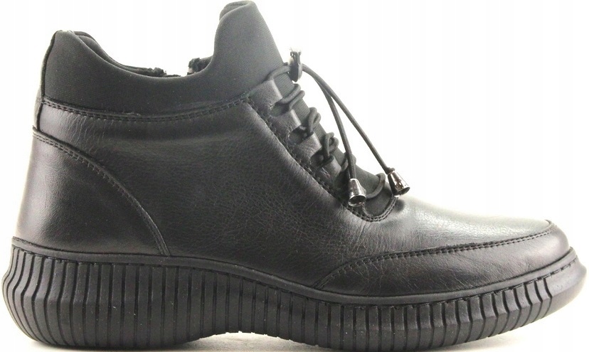 Kotníkové Boty Na Klínku Z Kůže Sokolski 287 Černé 38