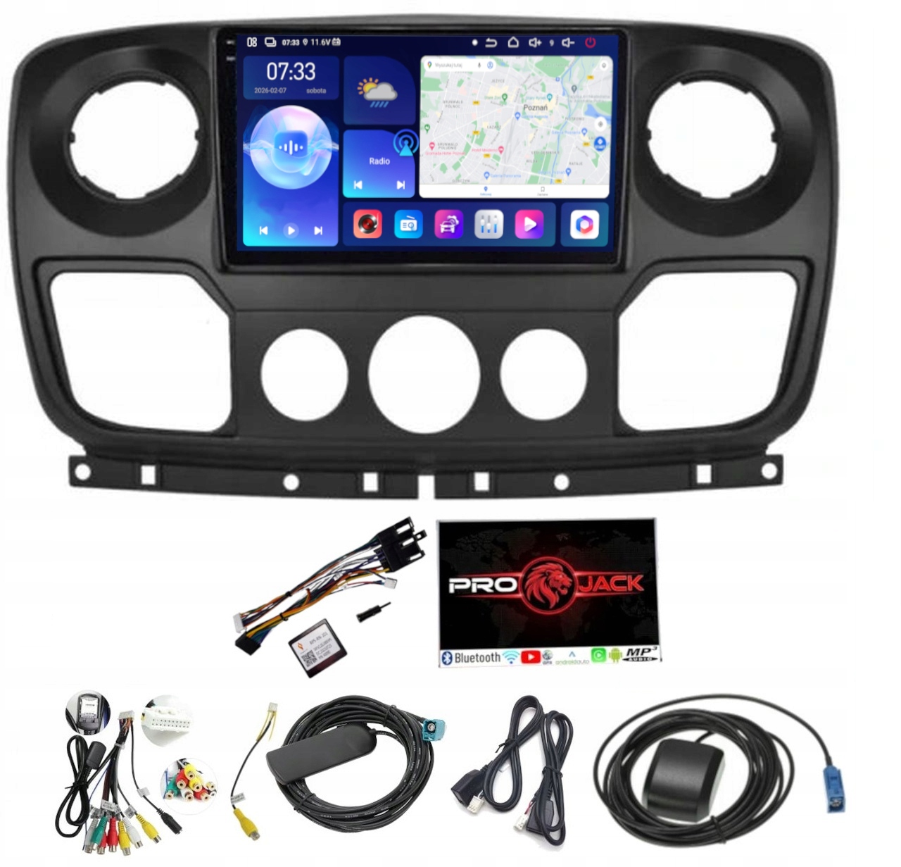 Android Rádio Navigácia Opel Movano 2010-2022 Carplay Wifi 6/128GB Sim