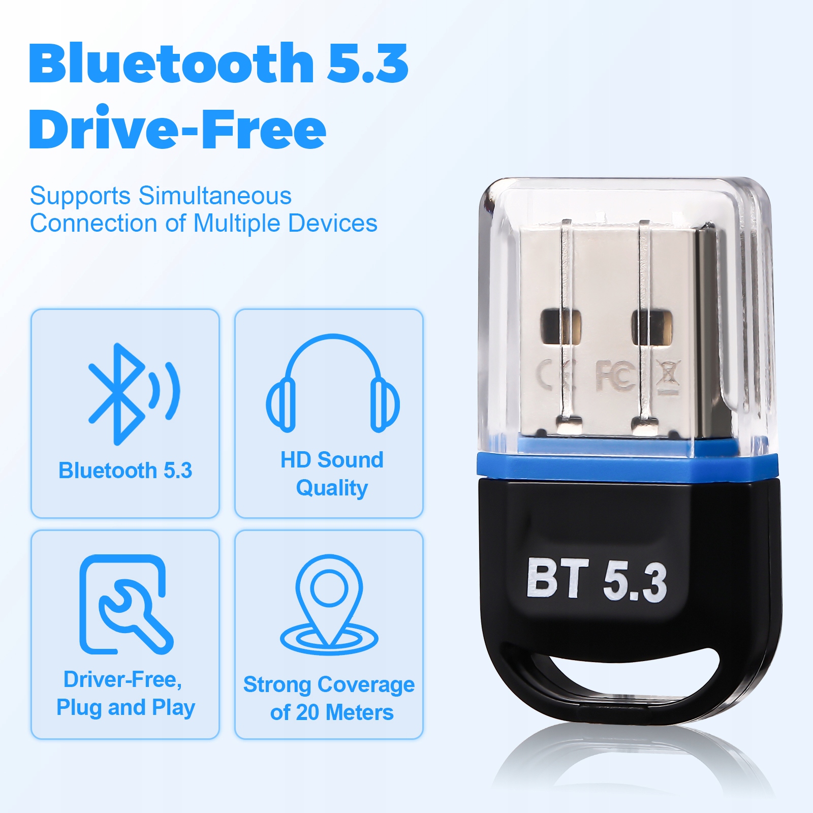 ODBIORNIK ADAPTER DO LAPTOPA BEZPRZEWODOWY ODBIORNIK AUDIO NADAJNIK 1 ZESTAW Marka bez marki