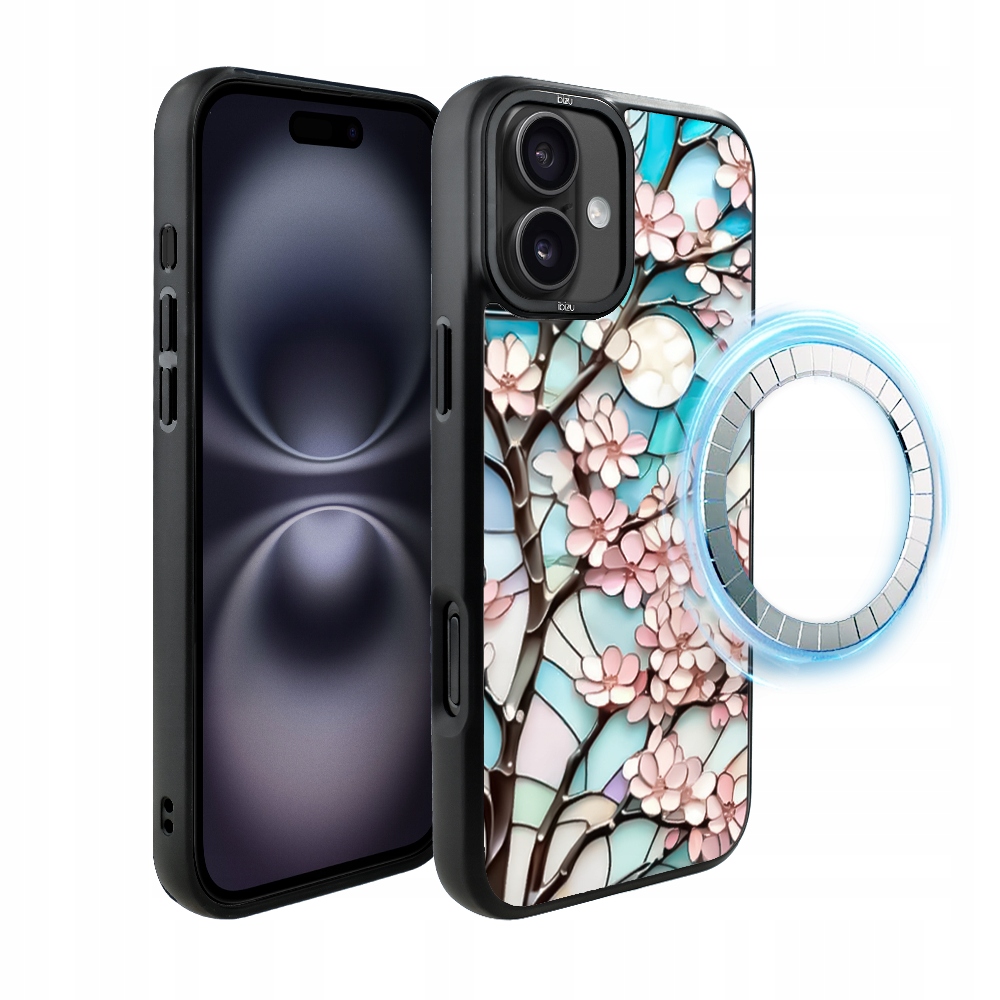 Etui do iPhone 16 Plus Ibizu DropGuard Matt z MagSafe, Księżycowa Wiśnia