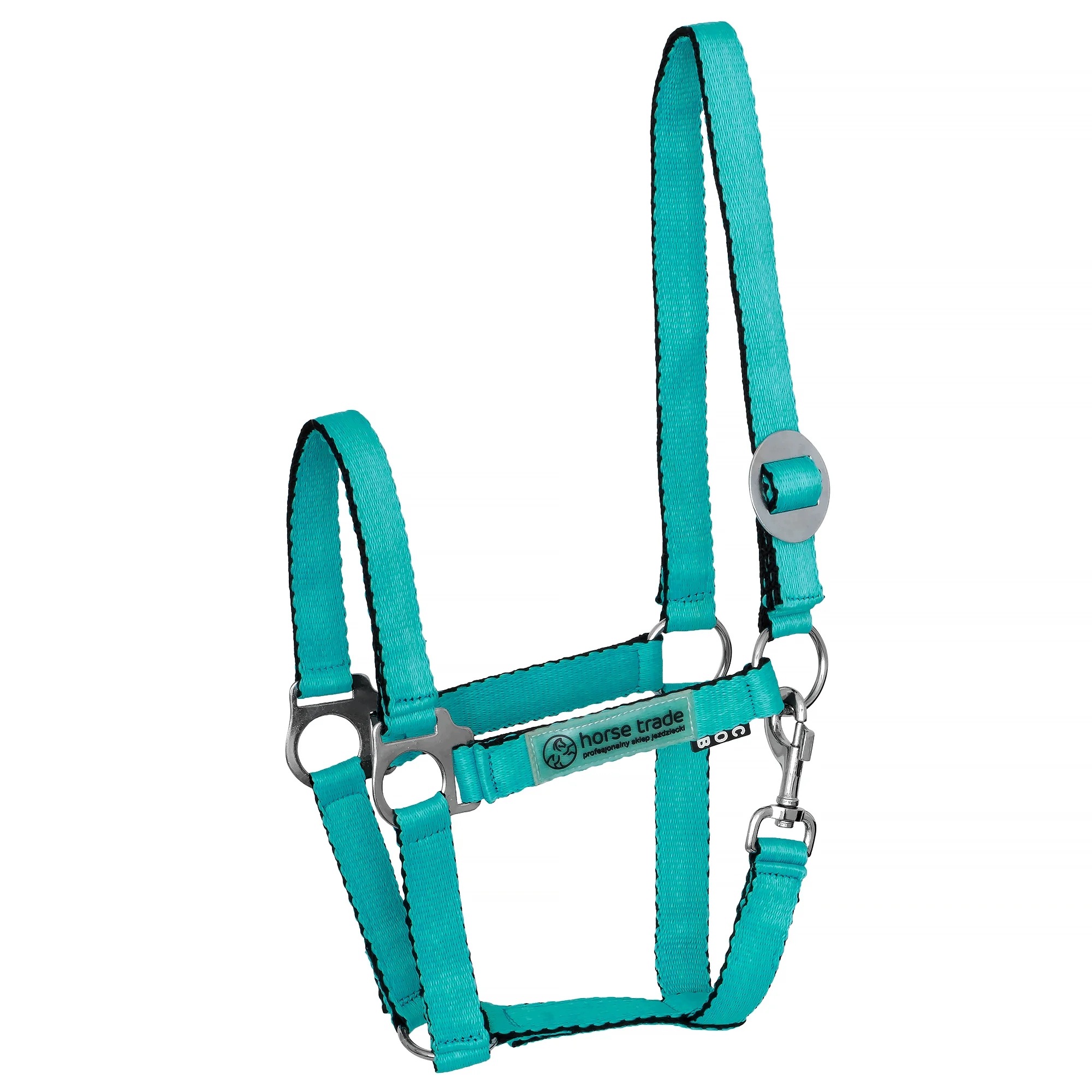 Kantar dla konia i kuca neonowy Horse-trade Soft Neon turkusowy Cob