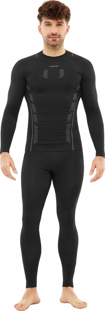 Pánské Termoaktivní Spodní Prádlo Viking Eiger 2.0 Černo-šedé 500-27-336 r L