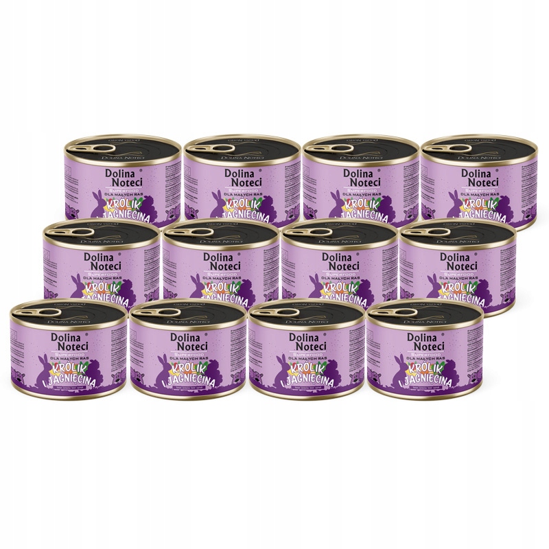 Dolina Noteci Superfood Mokré krmivo pro psy králičí a jehněčí maso 12x185g
