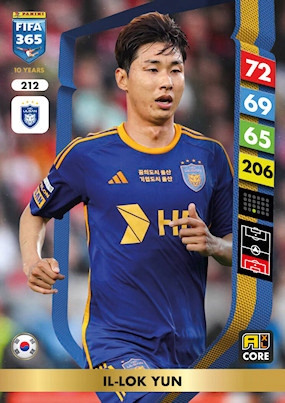 2025 Panini Adrenalyn XL Fifa 365 212 Yun Il-lok