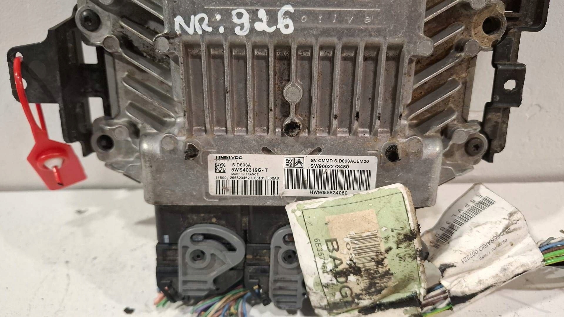 control unit of the engine computer 5WS40319GT Citroen Peugeot 2.0 HDI
