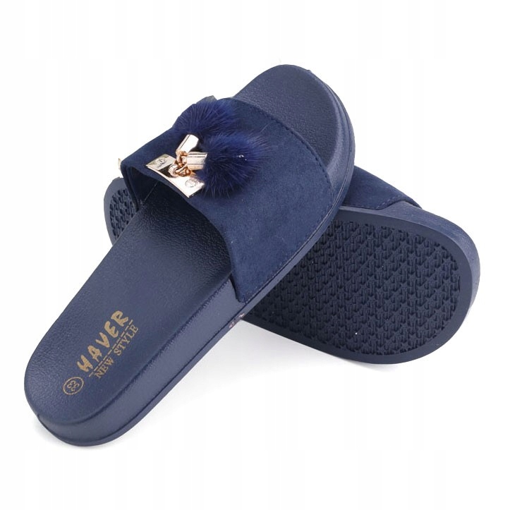 

Klapki granatowe 4 Bivin Granatowy 32