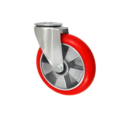 Hliníkovo-polyuretanové kolo v pouzdře s otvorem fi200