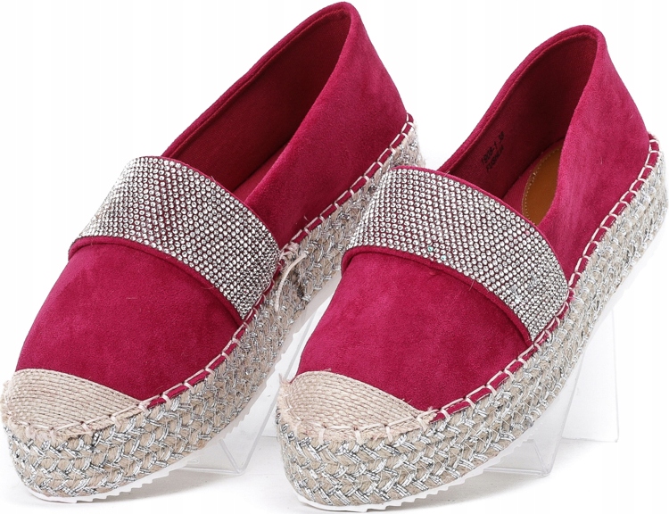 

1908-1 Fushia B Fuksjowe Espadryle Platforma 37