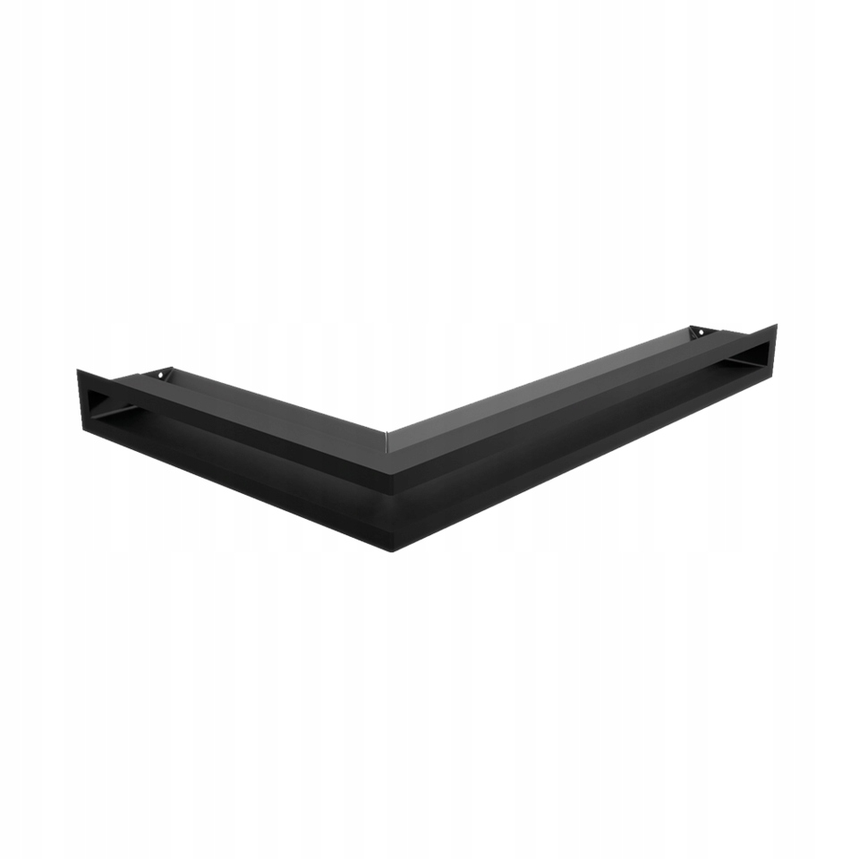 Krbová mřížka rohová Luft pravá černá 40x60x6