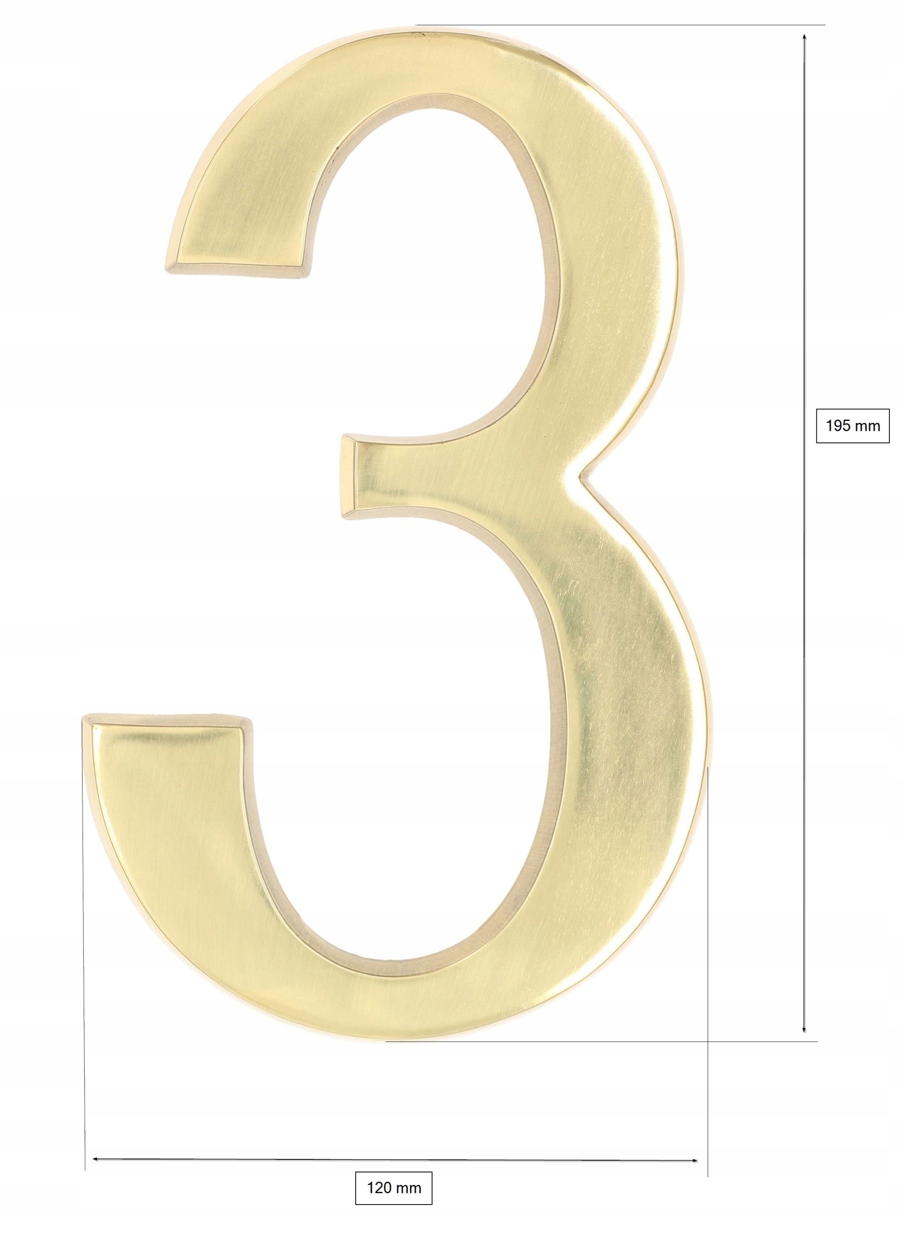 CYFRA MOSIĘŻNA NUMER NA DOM 20CM OZNACZENIE DOMÓW Szerokość produktu 12 cm