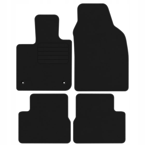 Fiat 500E 19 – velurové koberce Comfort Černá slitina.