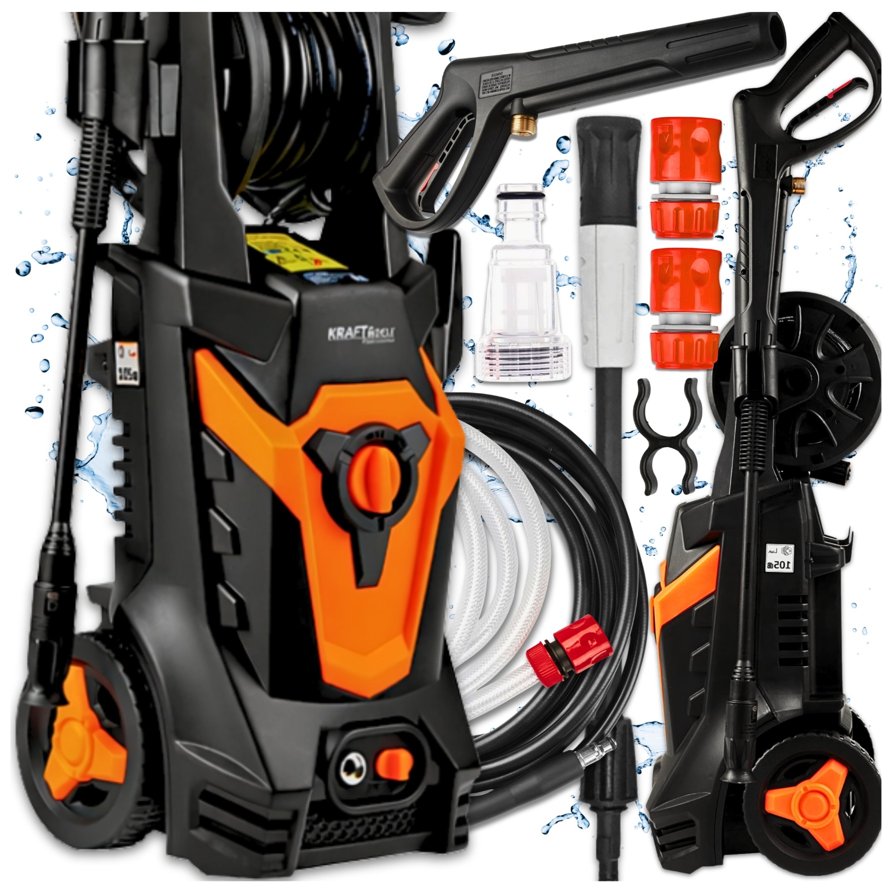 Myjka Ciśnieniowa Samossąca 280 Bar Pompa Mocna Indukcja Zestaw Power 2800W