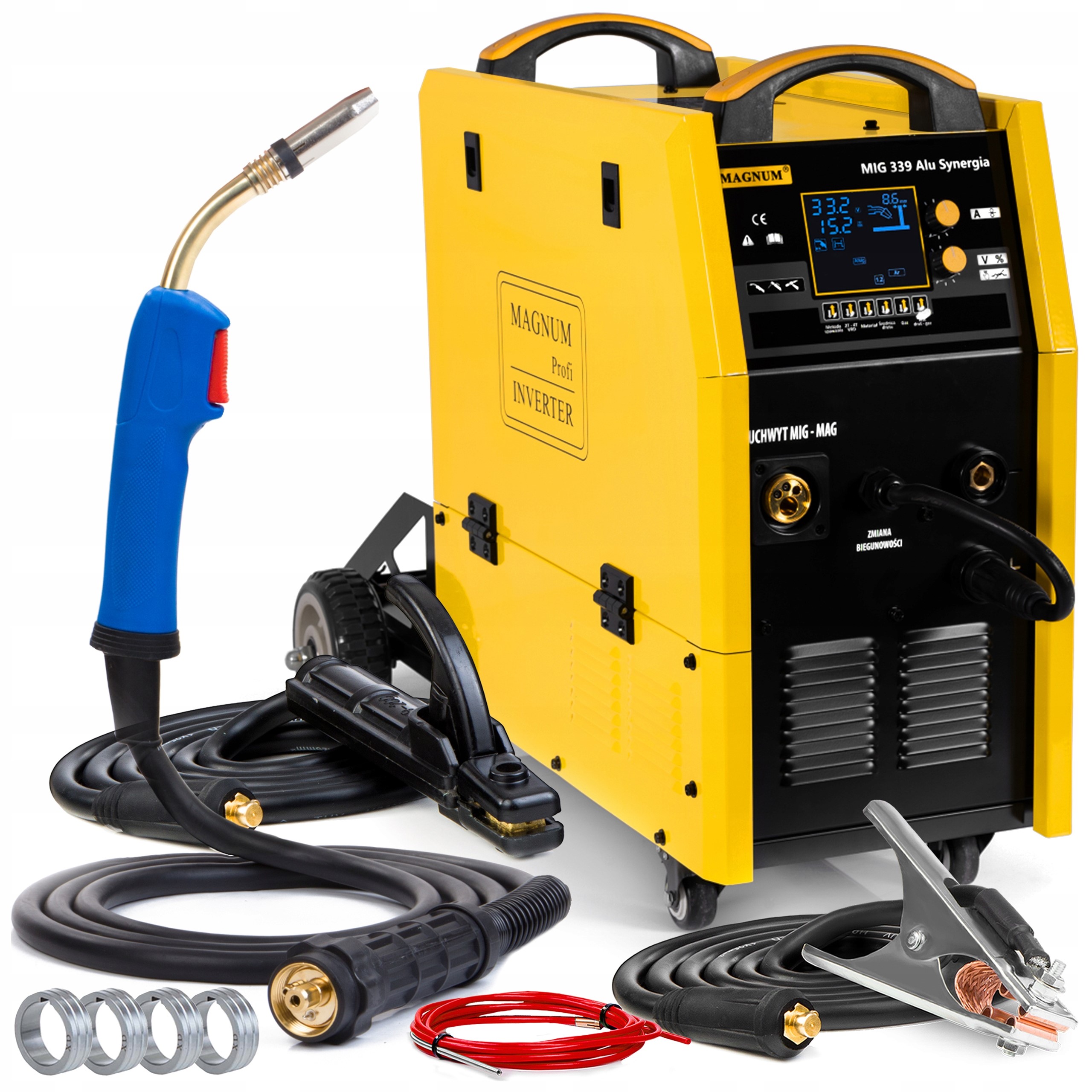 Poloautomatický Svařovací Stroj Magnum Mig 339 Hliník Synergie Mma Tig 400V 315A